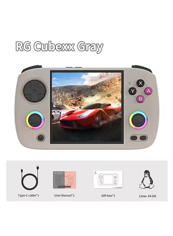 ANBERNIC RG Cubexx Retro Handheld Game Console 3.95" IPS 720*720 Screen Linux 64bit Support WiFi Bluetooth Streaming Video Games